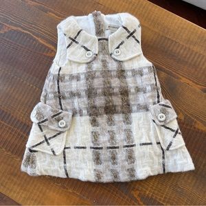 Dress wool 3/6 months Burberry beige sleeveless